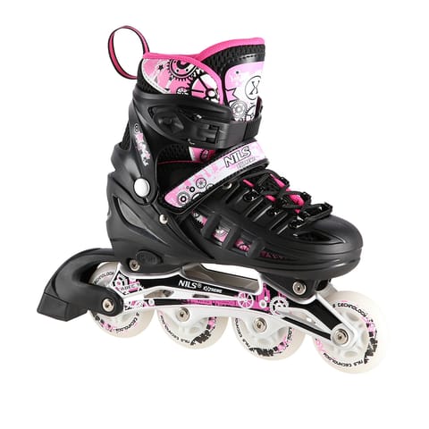 ⁨NH10905 4in1 PINK LED SIZE M. M(35-38) INLINE SKATES WITH DIM. NILS EXTREME HOCKEY BLADE⁩ at Wasserman.eu