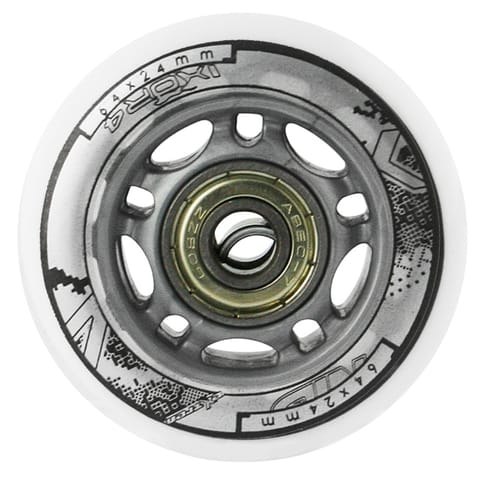 ⁨PU 64x24 82A BIAŁE (4 szt.) + ABEC-7 (8 szt.) ZESTAW NILS EXTREME⁩ w sklepie Wasserman.eu