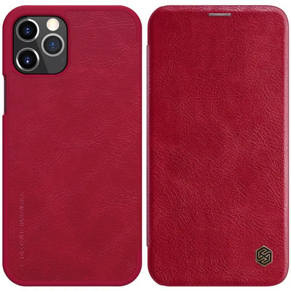 ⁨Nillkin Qin Leather Case - Apple Case iPhone 12 Pro Max (Red)⁩ at Wasserman.eu