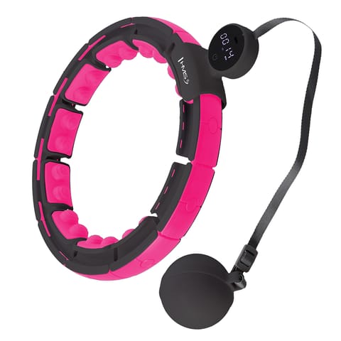 ⁨HHM16 HULA HOOP BLACK/PINK WITH MAGNETS AND WEIGHT + HMS COUNTER⁩ at Wasserman.eu