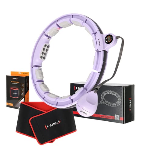 ⁨ZESTAW HULA HOP MAGNETYCZNY VIOLET HHM13 Z LICZNIKIEM HMS + PAS WYSZCZUPLAJĄCY BR163 RED⁩ w sklepie Wasserman.eu