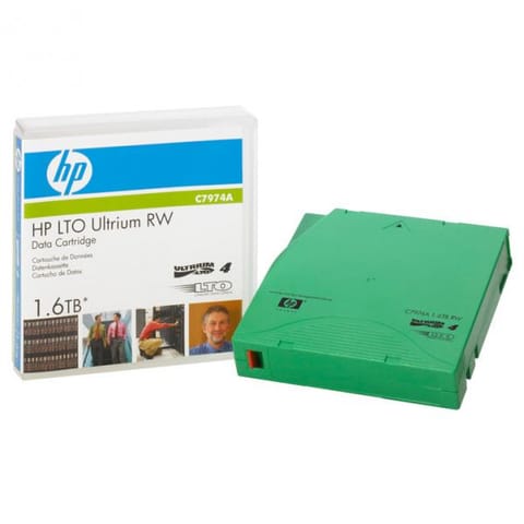 ⁨HP Ultrium LTO 4, 800/GB 1600 (1,6 TB)GB, zielona, C7974A, do archiwizacji danych⁩ w sklepie Wasserman.eu