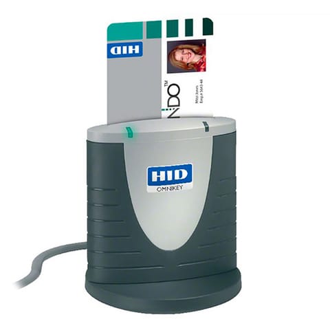 ⁨Omnikey czytnik USB 2.0, R31210320-01, karty chipowe, zewnętrzny, szara, złącze USB⁩ w sklepie Wasserman.eu