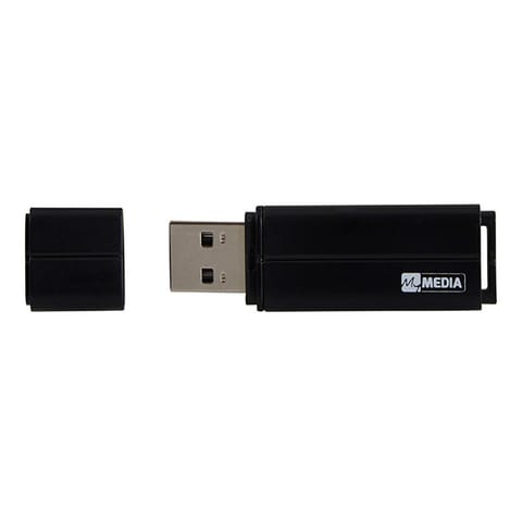 ⁨MyMedia USB flash disk, USB 2.0, 16GB, czarny, 69261, z plastikową osłoną⁩ w sklepie Wasserman.eu
