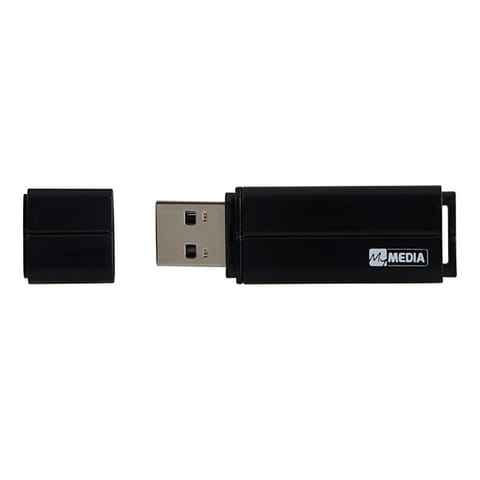 ⁨MyMedia USB flash disk, USB 2.0, 32GB, czarny, 69262, z plastikową osłoną⁩ w sklepie Wasserman.eu