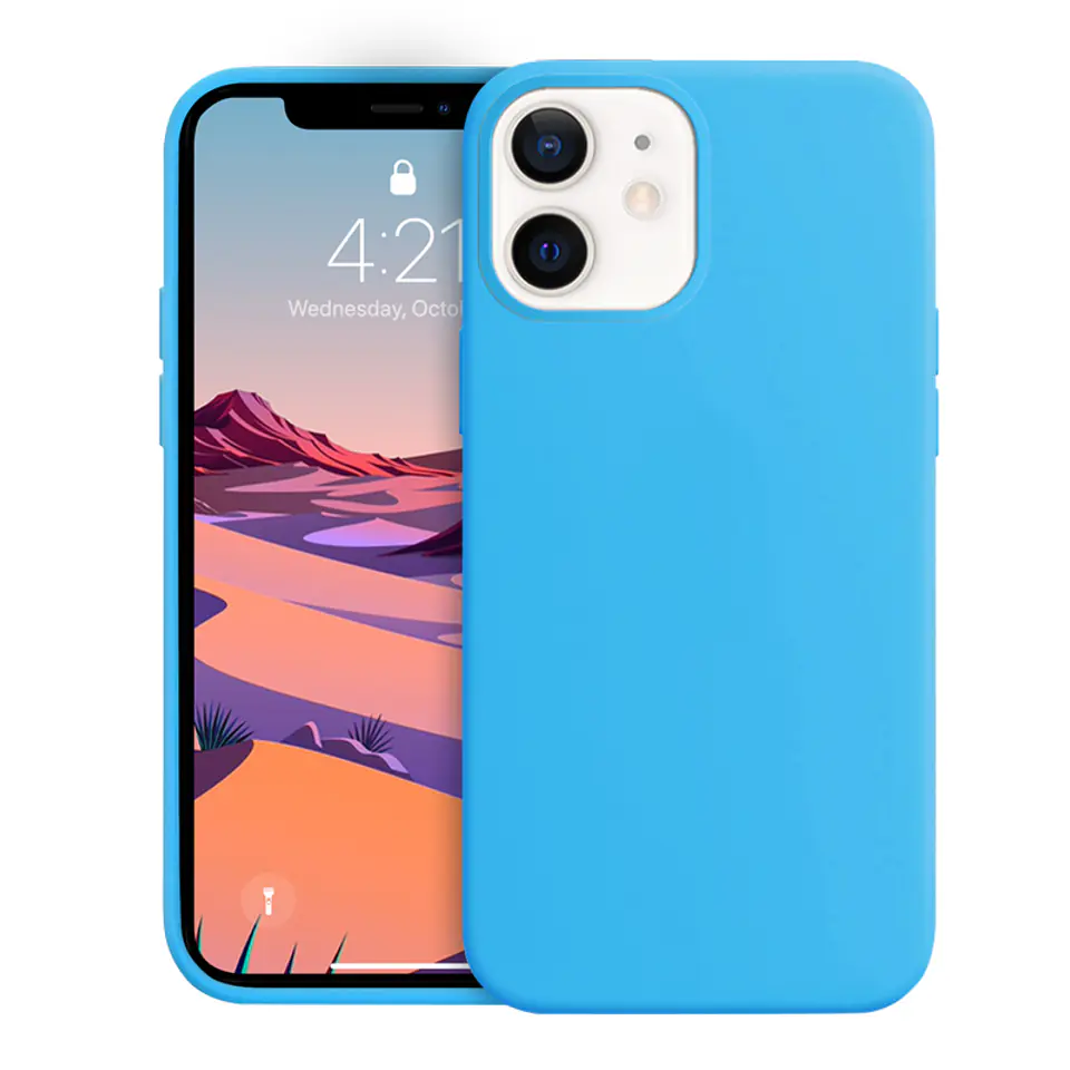 ⁨Crong Color Cover - Etui iPhone 12 Mini (niebieski)⁩ w sklepie Wasserman.eu