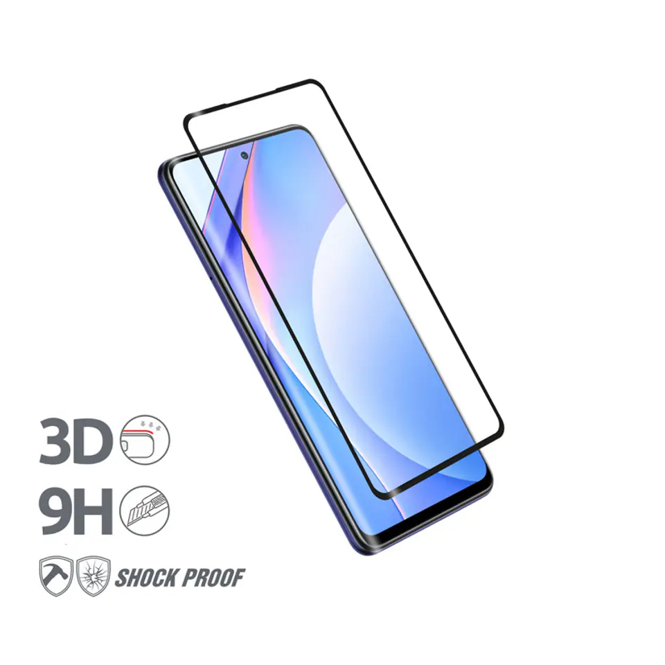⁨Crong 3D Armour Glass - Szkło hartowane 9H Full Glue na cały ekran Xiaomi Mi 10T Lite⁩ w sklepie Wasserman.eu