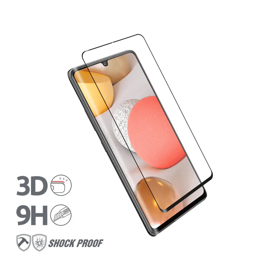 ⁨Crong 3D Armour Glass - Szkło hartowane 9H Full Glue na cały ekran Samsung Galaxy A42 5G⁩ w sklepie Wasserman.eu