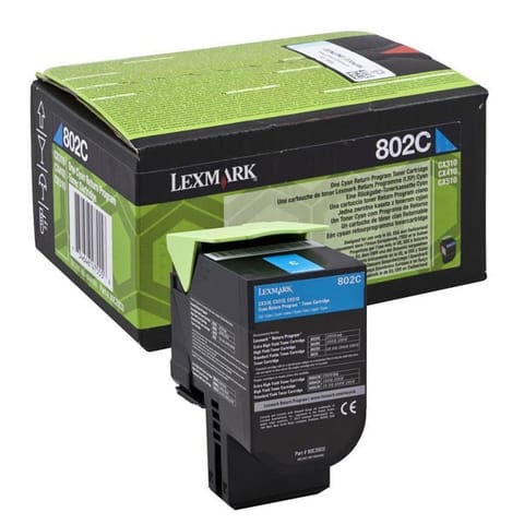 ⁨Lexmark 802C toner cartridge 1 pc(s) Original Cyan⁩ at Wasserman.eu