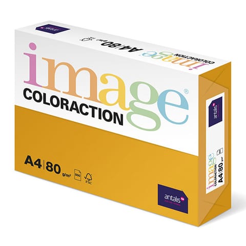 Papier kserograficzny Coloraction, Venezia, A4, 80 g/m2, ciemne pomarańczowy, 500 arkusza, nadaje się do druku atramentowego w sklepie Wasserman.eu