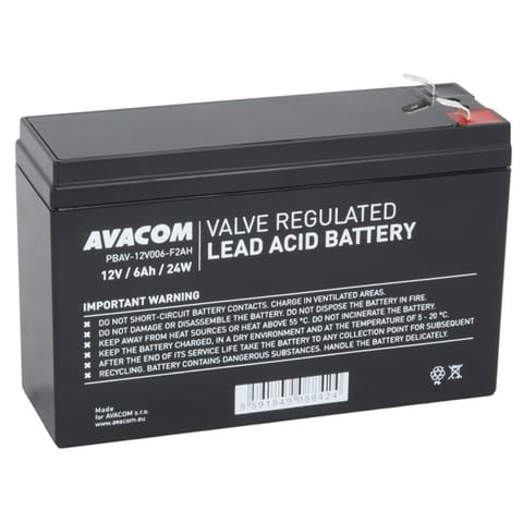 ⁨Avacom baterie HighRate, 12V, 6Ah, PBAV-12V006-F2AH⁩ w sklepie Wasserman.eu