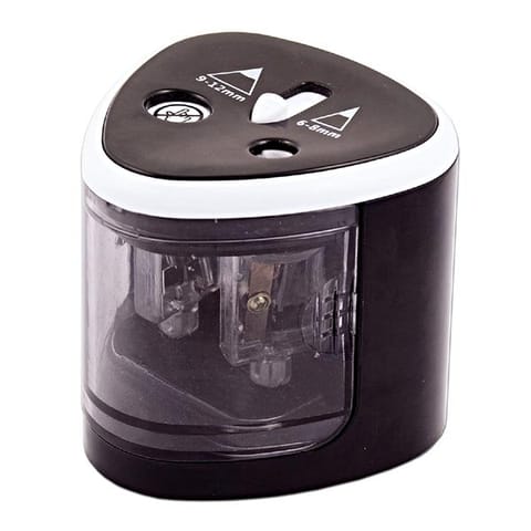 ⁨Temperówka elektryczna, czarne, temperówka drewniana na wąskie i szerokie kredki, Peach⁩ w sklepie Wasserman.eu