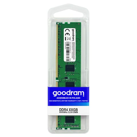 ⁨GoodRam GR2400D464L17S/4G (DDR4 DIMM; 1 x 4GB; 2400MHz; CL17)⁩ at Wasserman.eu