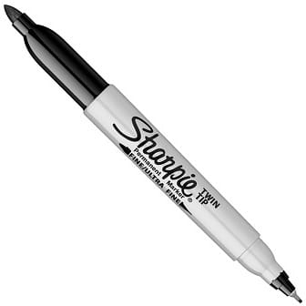 ⁨MARKER SHARPIE TWIN TIP CZARNY BLISTER 1 SZT⁩ w sklepie Wasserman.eu