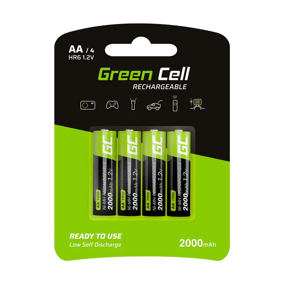 ⁨Green Cell - 4x Akumulator AA HR6 2000mAh⁩ w sklepie Wasserman.eu