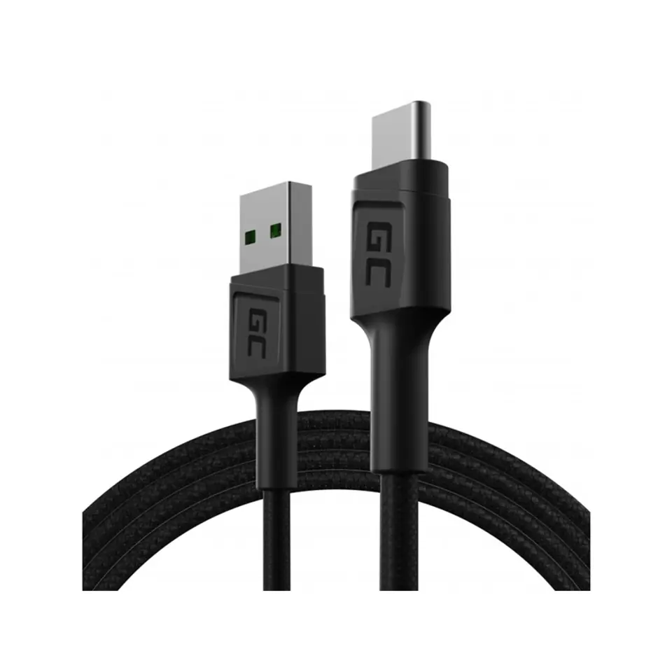 ⁨Green Cell PowerStream - Kabel Przewód USB-A - USB-C 120cm szybkie ładowanie Ultra Charge, QC 3.0⁩ w sklepie Wasserman.eu