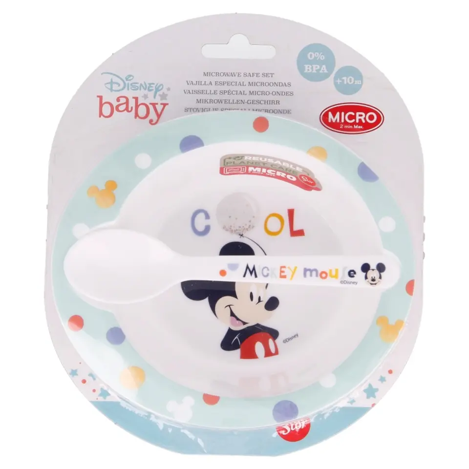 ⁨Mickey Mouse - Microwave kit (bowl with a teaspoon) (Cool)⁩ at Wasserman.eu