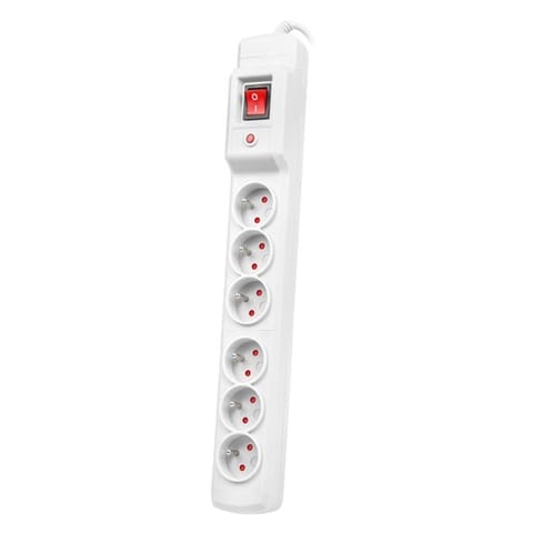 ⁨ARCON M6 PROTECTING POWER STRIP 6X SOCKETS, 1.5M CABLE, GRAY⁩ w sklepie Wasserman.eu