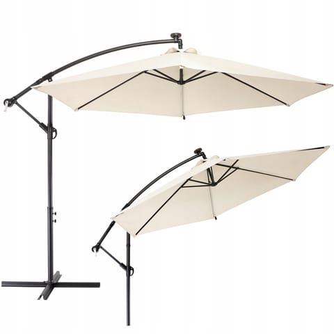⁨BLACK FOREST PARASOL OGRODOWY NA WYSIĘGNIKU 3M DUŻY BEŻOWY L-0713⁩ w sklepie Wasserman.eu