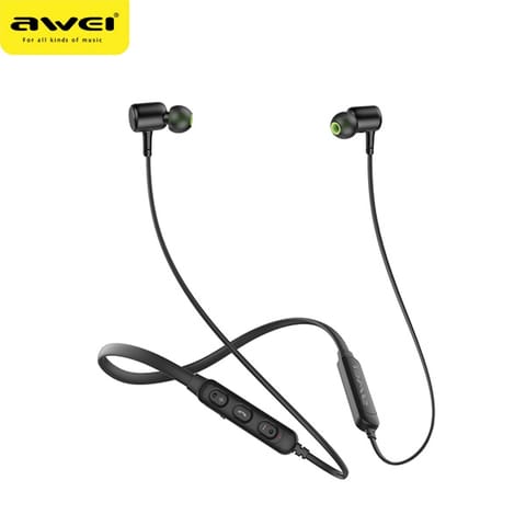 ⁨AWEI słuchawki sportowe BluetoothG30BL-BK czarny/black Neckband⁩ w sklepie Wasserman.eu