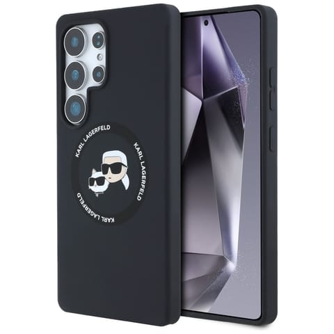 Etui Karl Lagerfeld Silicone Double Heads And Circle MagSafe do Samsung Galaxy S25 Ultra czarny w sklepie Wasserman.eu