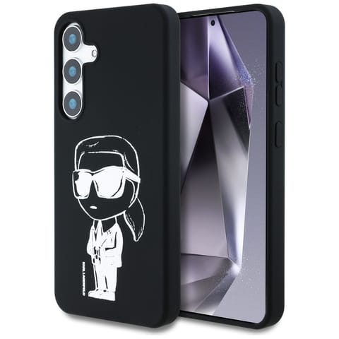 ⁨Etui Karl Lagerfeld Silicone Graffiti    Ikonik Printed Logo MagSafe do Samsung Galaxy S25 czarny⁩ w sklepie Wasserman.eu