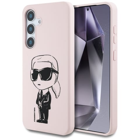 ⁨Etui Karl Lagerfeld Silicone Graffiti    Ikonik Printed Logo MagSafe do Samsung Galaxy S25 różowy⁩ w sklepie Wasserman.eu