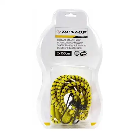 ⁨Dunlop - Luggage Attachment Rubber 2x150cm (Yellow)⁩ at Wasserman.eu