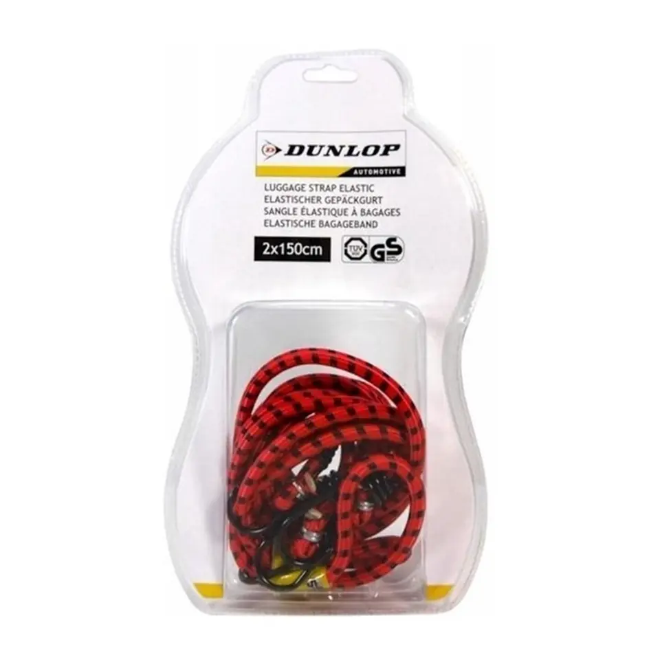 ⁨Dunlop - Luggage fastening rubbers 2x150cm (Red)⁩ at Wasserman.eu