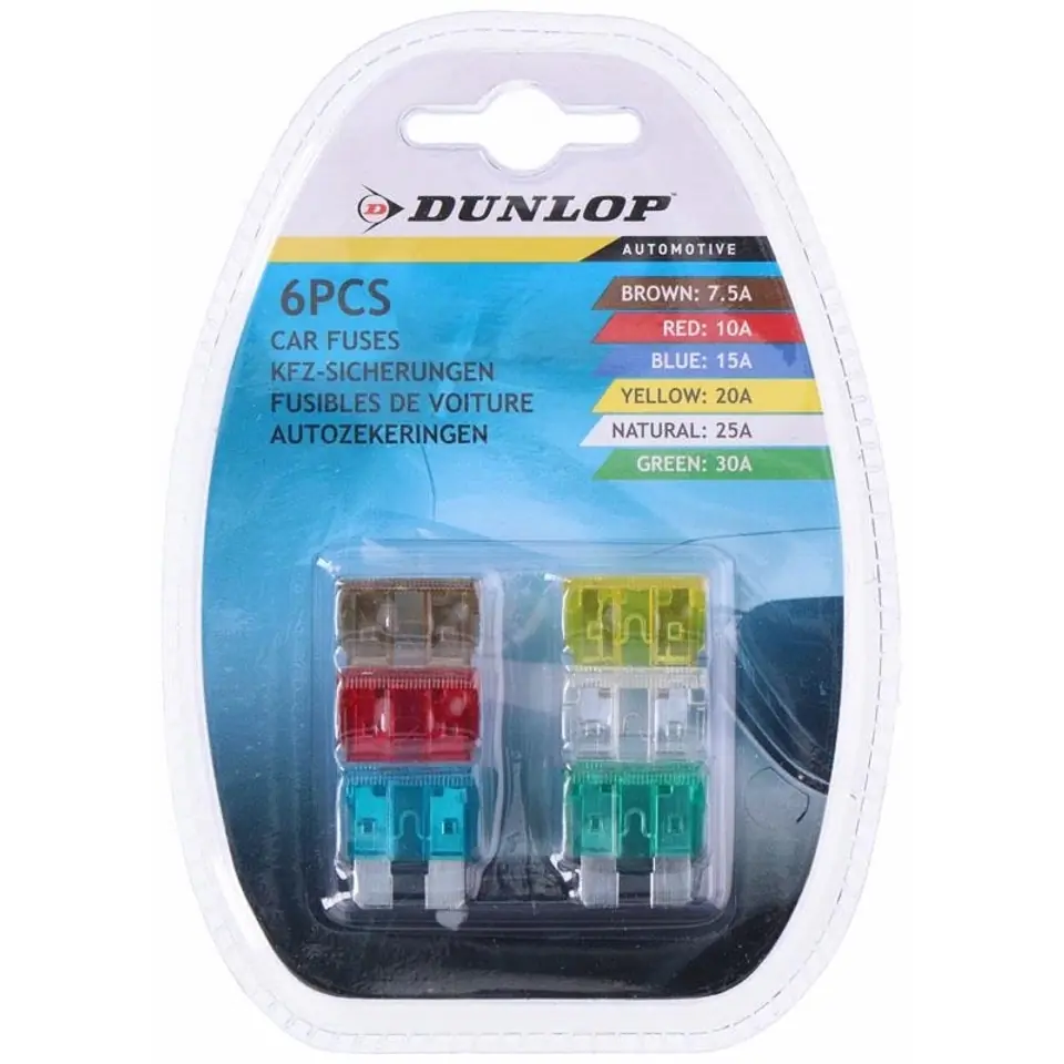 ⁨Dunlop - Car fuses 6 pcs.⁩ at Wasserman.eu