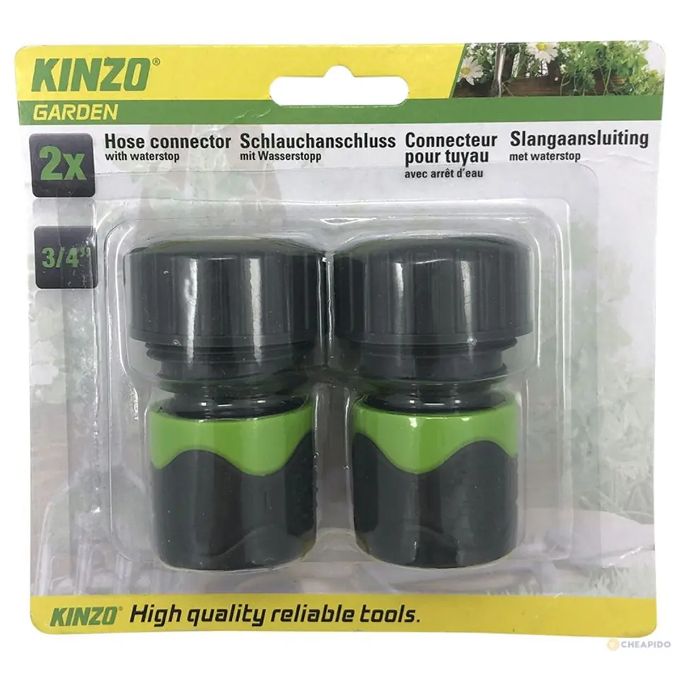 ⁨Kinzo - Connectors for garden hose 3/4 2pcs.⁩ at Wasserman.eu