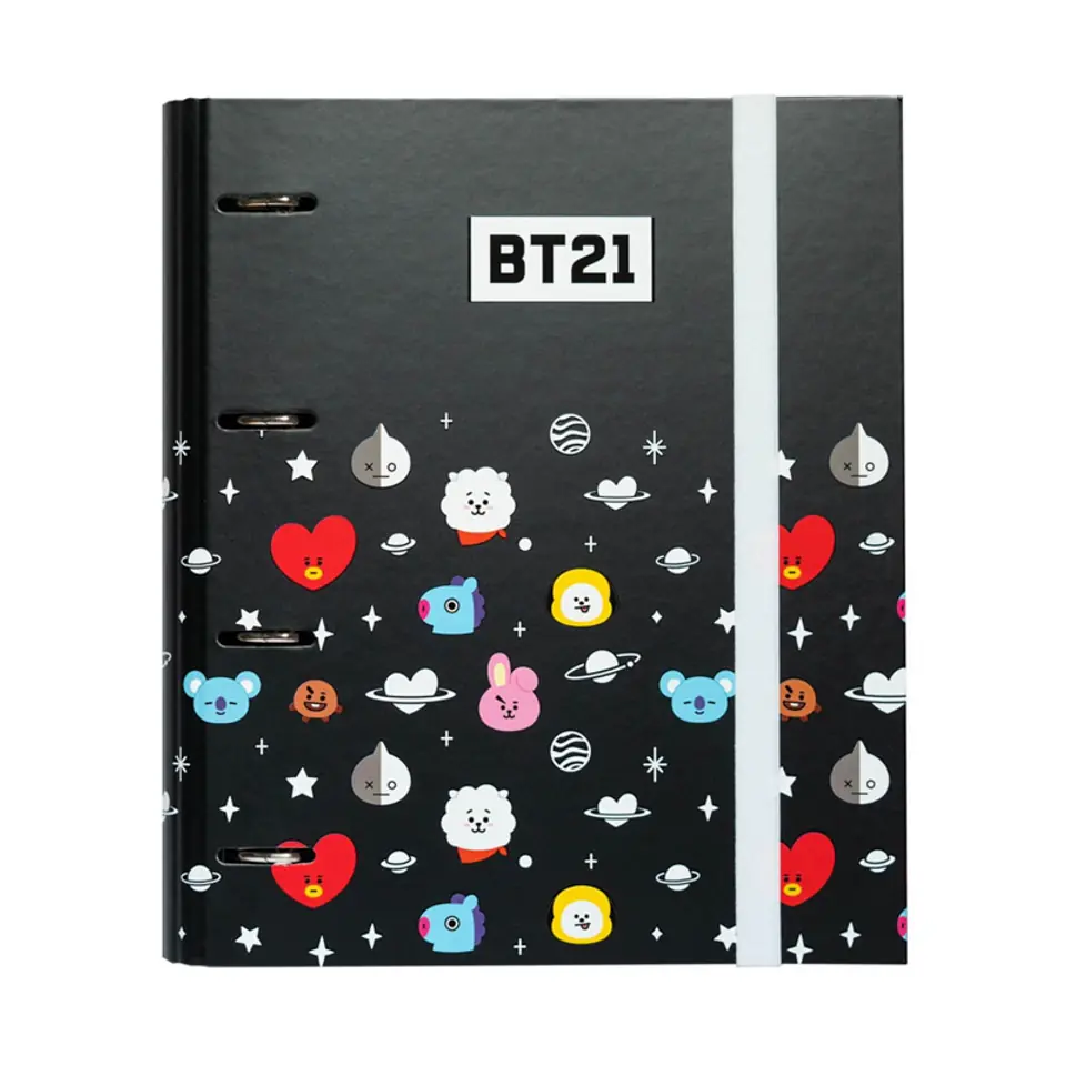 ⁨Line Friends BT21 - Ring binder for storing documents with eraser (4 rings)⁩ at Wasserman.eu