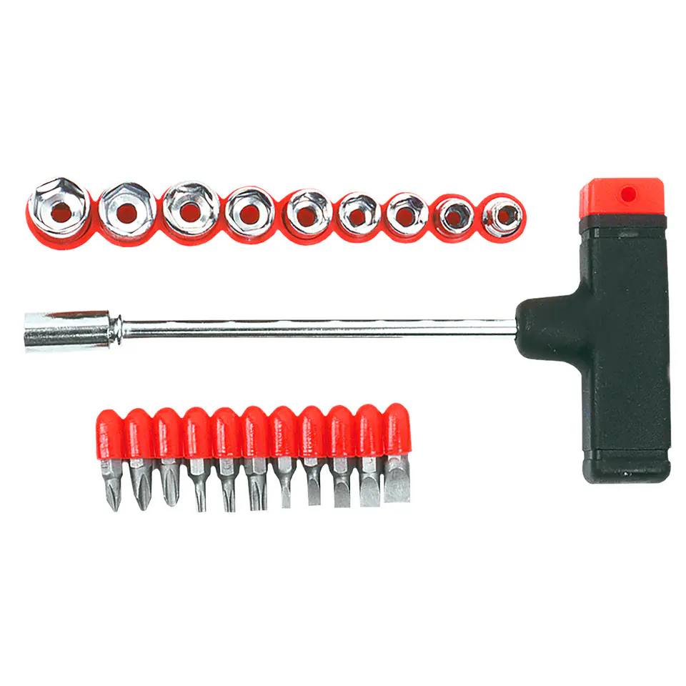 ⁨Screwdriver tips and caps with handle, set of 21 pcs.⁩ at Wasserman.eu