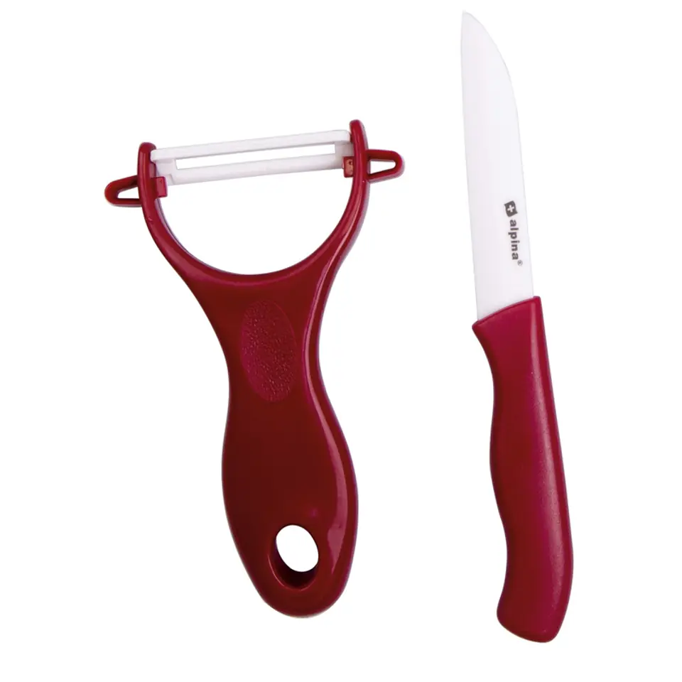 ⁨Alpina - Peeler set + vegetable cutter (Red)⁩ at Wasserman.eu