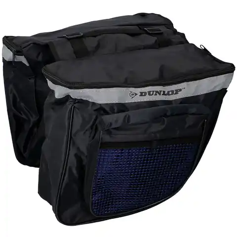 ⁨Dunlop - Fahrradtasche / Packtasche für Gepäckträger groß 26 L (Schwarz-blau)⁩ im Wasserman.eu