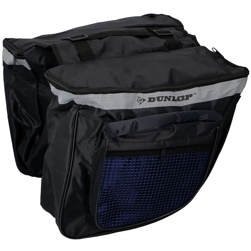 ⁨Dunlop - Torba / sakwa rowerowa na bagażnik duża 26 l (Czarno-niebieski)⁩ w sklepie Wasserman.eu