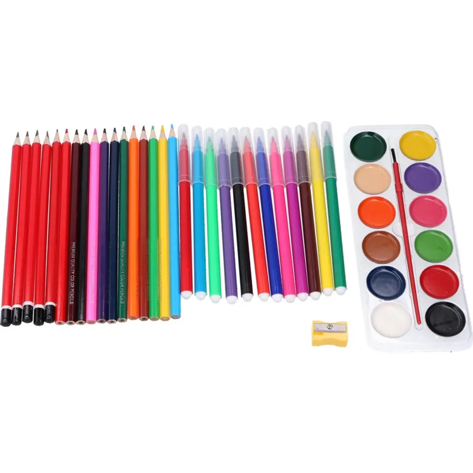 ⁨Topwrite - Set of crayons, felt-tip pens and paints 43 pcs.⁩ at Wasserman.eu