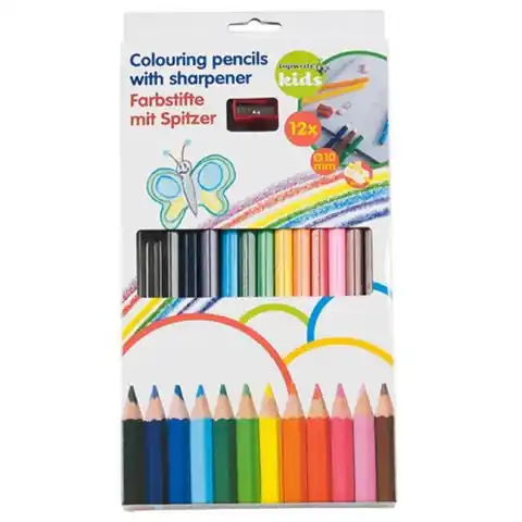 ⁨Topwrite - Set of olowe crayons 12 pcs. with pencil sharpener⁩ at Wasserman.eu