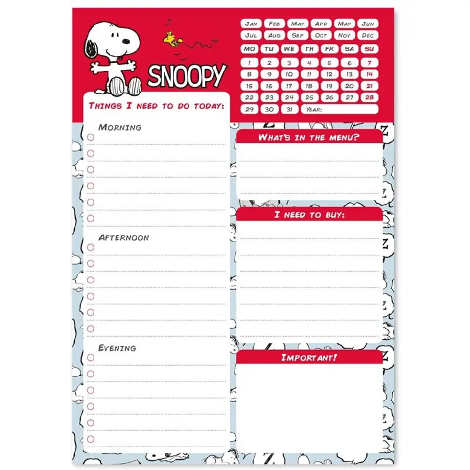 ⁨Snoopy - Planner dzienny 54 strony A5⁩ w sklepie Wasserman.eu