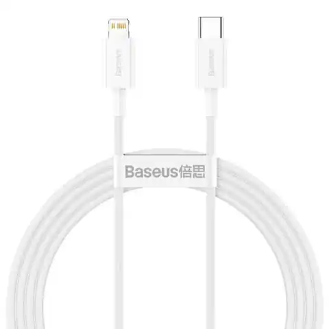 ⁨Baseus Superior Series - Kabel  połączeniowy USB-C do Lightning PD 20W 1m (biały)⁩ w sklepie Wasserman.eu