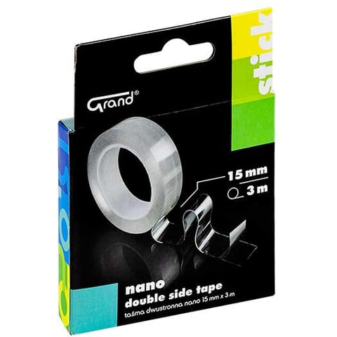 ⁨Taśma dwustronna nano 15mm x3m x1mm GRAND 130-1955⁩ w sklepie Wasserman.eu