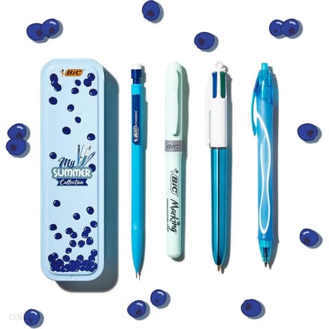 ⁨Zestaw SUMMER niebieski box 4 sztuki w metalowym pudełku 978217 BIC⁩ w sklepie Wasserman.eu