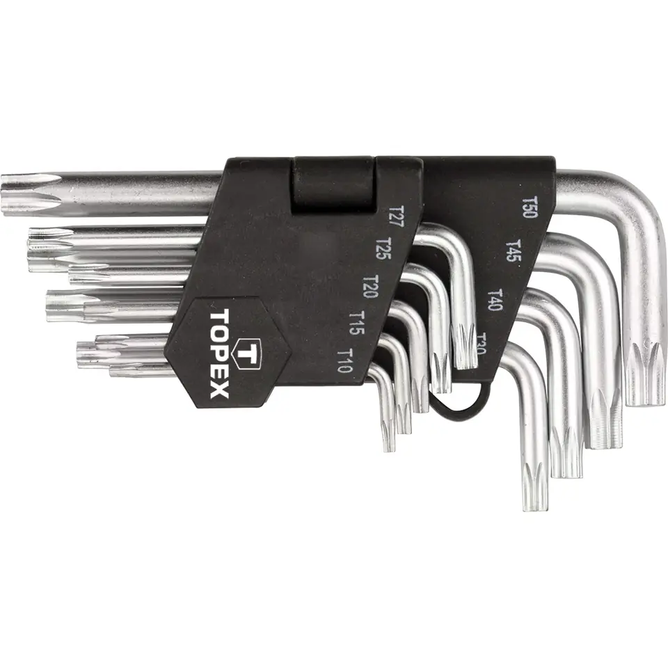 ⁨Torx short wrenches T10-T50 steel CrV (set of 9) 35D960⁩ at Wasserman.eu