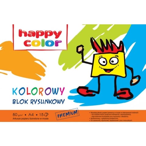 ⁨Blok rysunkowy A4 20ark.80g. biały Pixi Planet HA 3708 2030-0PP Happy Color⁩ w sklepie Wasserman.eu