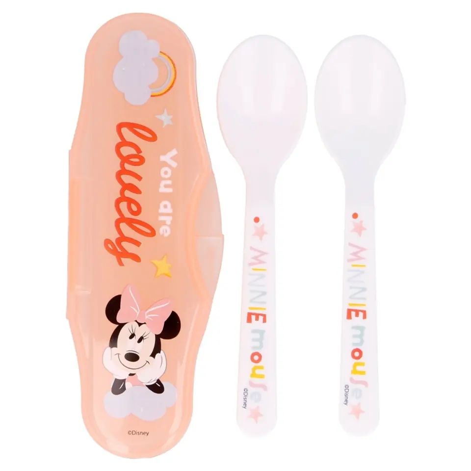 ⁨Minnie Mouse - Feeding spoon 2 pcs + case (Indigo dreams)⁩ at Wasserman.eu