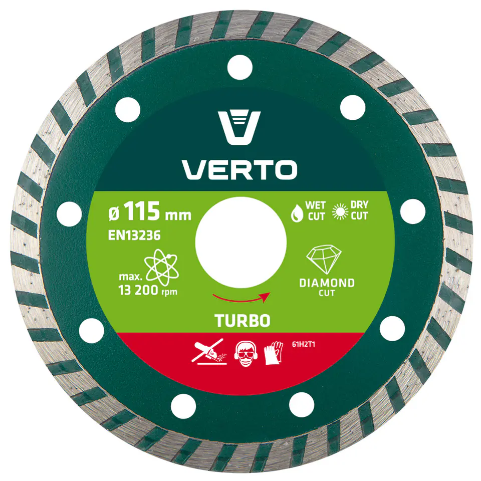 ⁨Diamond blade 115 x 22.2 mm, turbo⁩ at Wasserman.eu