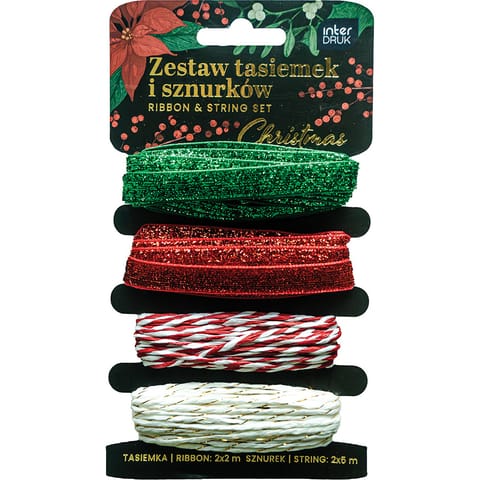 ⁨Zestaw tasiemek i sznurków CHRISTMAS INTERDRUK⁩ w sklepie Wasserman.eu