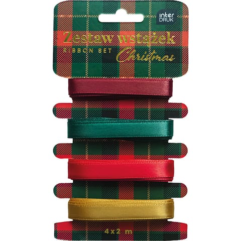 ⁨Zestaw wstążek 4x2m CHRISTMAS INTERDRUK⁩ w sklepie Wasserman.eu