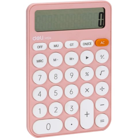 Kalkulator M124 12-pozycyjny różowy EM124 PINK DELI w sklepie Wasserman.eu