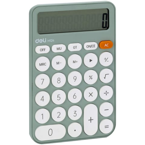 ⁨Kalkulator M124 12-pozycyjny zielony EM124 GREEN DELI⁩ w sklepie Wasserman.eu